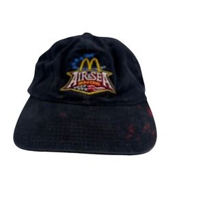 Yupoong McDonalds Air & Sea Show Hat OS Navy Blue Distressed Embroidered Cap
